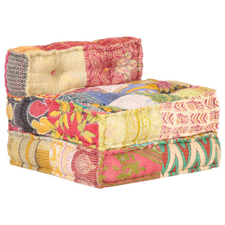 Poef modulair stof patchwork 8