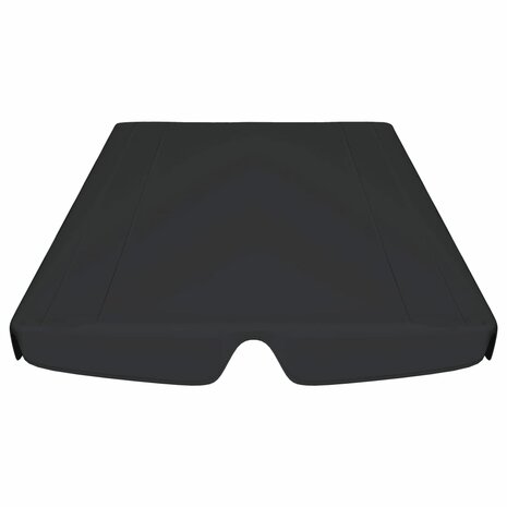 Vervangingsluifel voor schommelbank 188/168x145/110 cm zwart 4