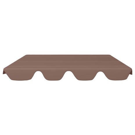Vervangingsluifel voor schommelbank 188/168x145/110 cm bruin 3