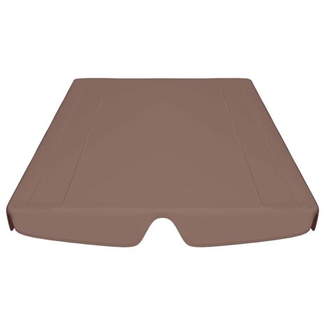 Vervangingsluifel voor schommelbank 188/168x145/110 cm bruin 4