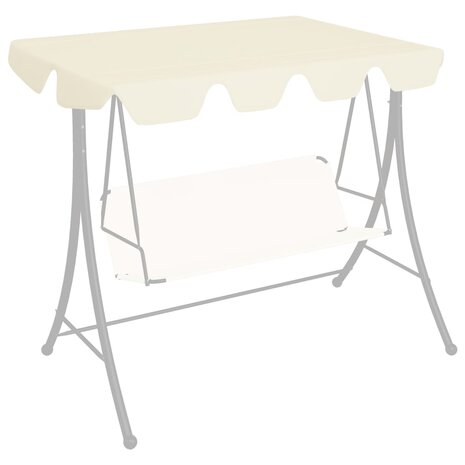 Vervangingsluifel voor schommelbank 150/130x105/70cm crèmekleur 1