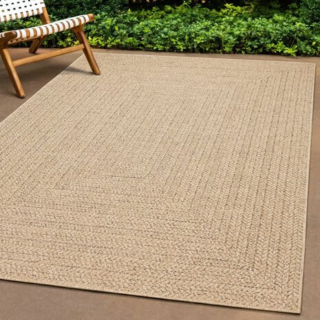 Vloerkleed ZIZUR binnen en buiten 80x150 cm jute look 1