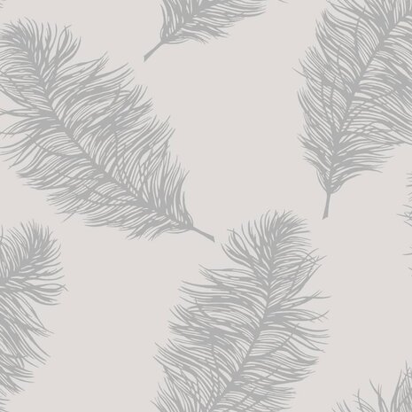 DUTCH WALLCOVERINGS Behang Fawning Feather lichtgrijs 2