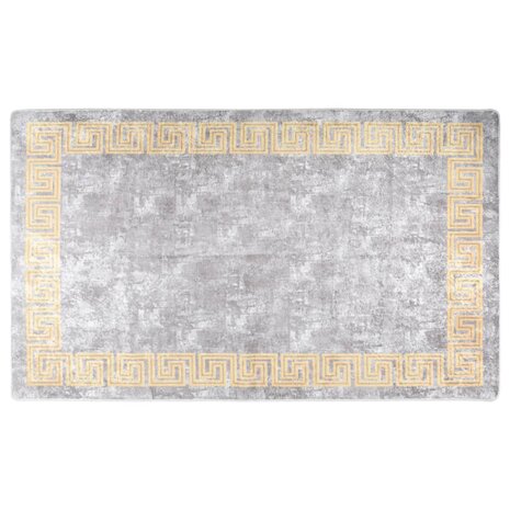 Vloerkleed wasbaar anti-slip 120x180 cm grijs 1