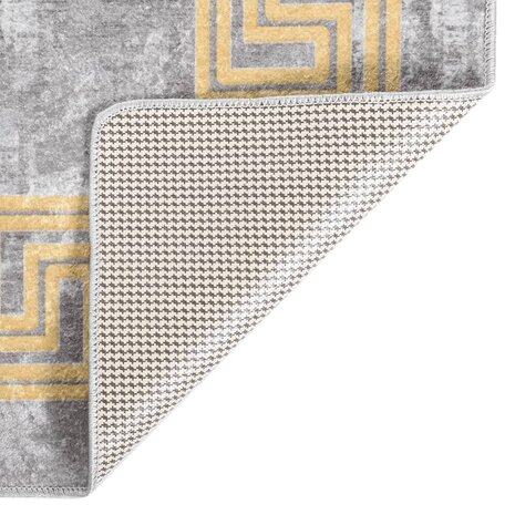 Vloerkleed wasbaar anti-slip 120x180 cm grijs 3