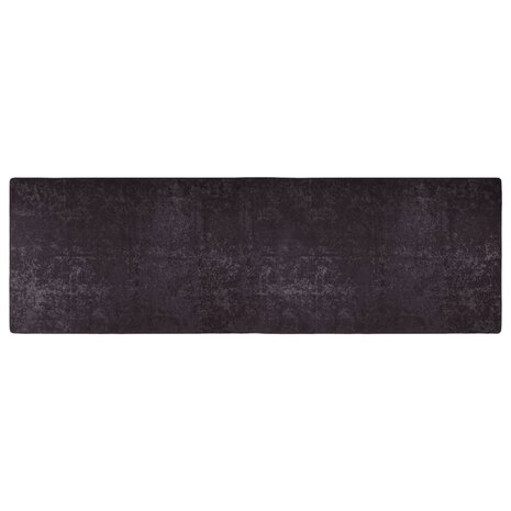 Vloerkleed wasbaar anti-slip 80x300 cm antracietkleurig 1