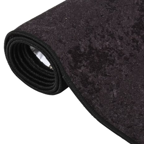 Vloerkleed wasbaar anti-slip 80x300 cm antracietkleurig 3