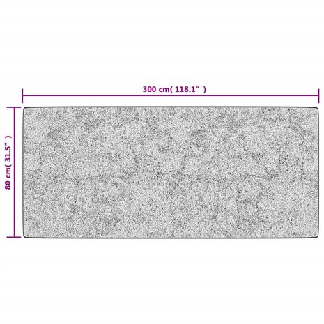 Vloerkleed wasbaar anti-slip patchwork 80x300 cm meerkleurig 5