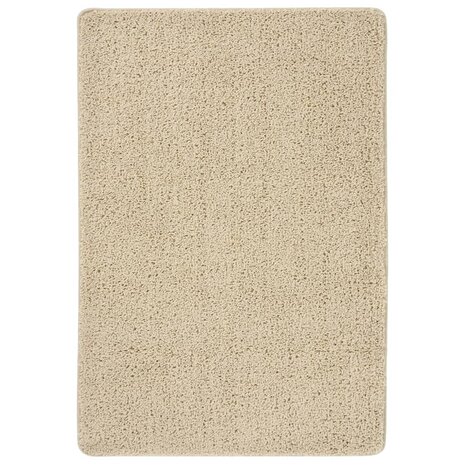 Vloerkleed shaggy anti-slip 120x170 cm crèmekleurig 1