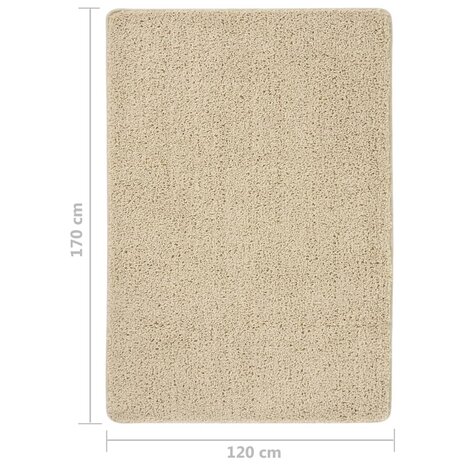 Vloerkleed shaggy anti-slip 120x170 cm crèmekleurig 5