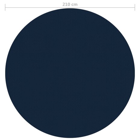 Zwembadfolie solar drijvend 210 cm PE zwart en blauw 5