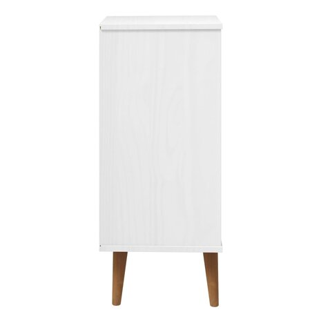 Ladekast MOLDE 40x35x82 cm massief grenenhout wit 6