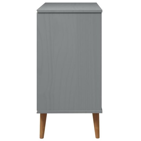 Ladekast MOLDE 80x40x80 cm massief grenenhout grijs 6