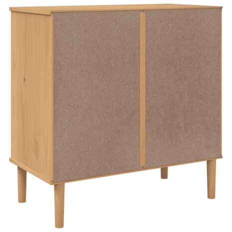 Ladekast SENJA rattan-look 80x40x80 cm massief grenenhout bruin 8