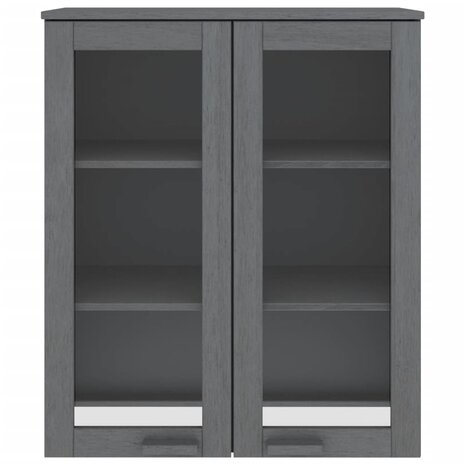 Opzetkast HAMAR 85x35x100 cm massief grenenhout donkergrijs 3
