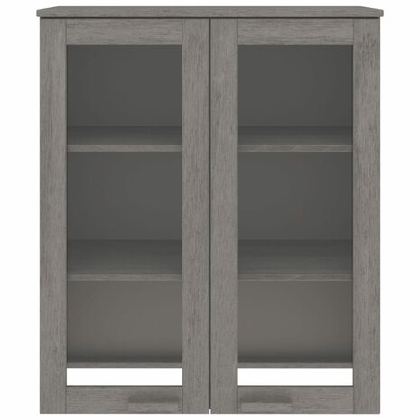 Opzetkast HAMAR 85x35x100 cm massief grenenhout lichtgrijs 3