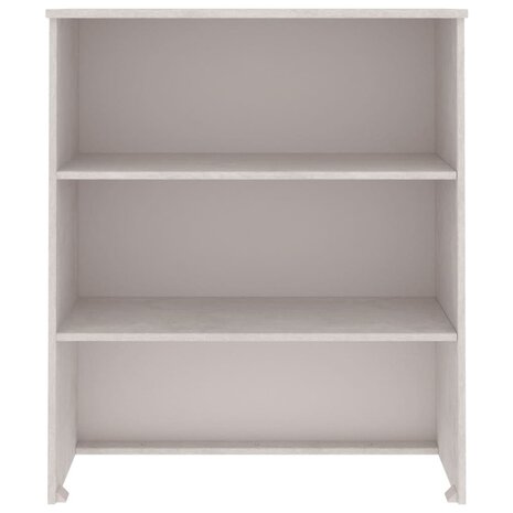 Opzetkast HAMAR 85x35x100 cm massief grenenhout wit 3