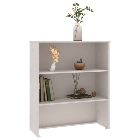 Opzetkast HAMAR 85x35x100 cm massief grenenhout wit 5