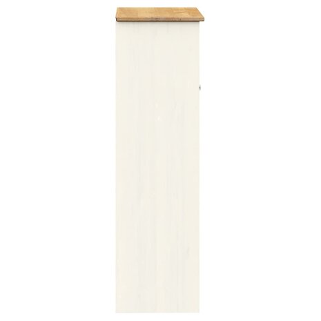 Opzetkast VIGO 78x30x100 cm massief grenenhout wit 6
