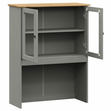 Opzetkast VIGO 78x30x100 cm massief grenenhout grijs 5
