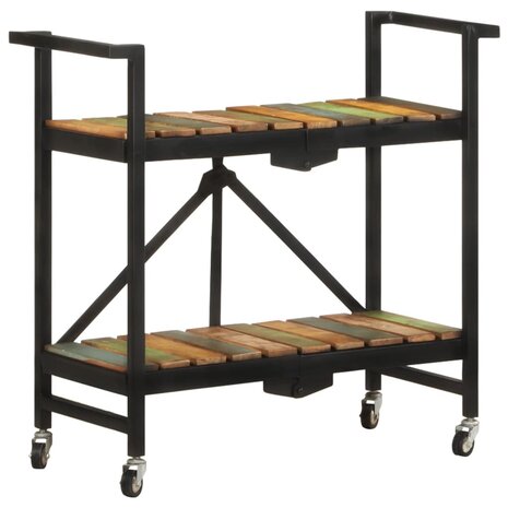 Keukentrolley 87x36x81 cm massief gerecycled hout 1