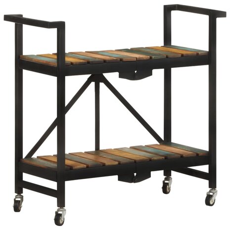Keukentrolley 87x36x81 cm massief gerecycled hout 11