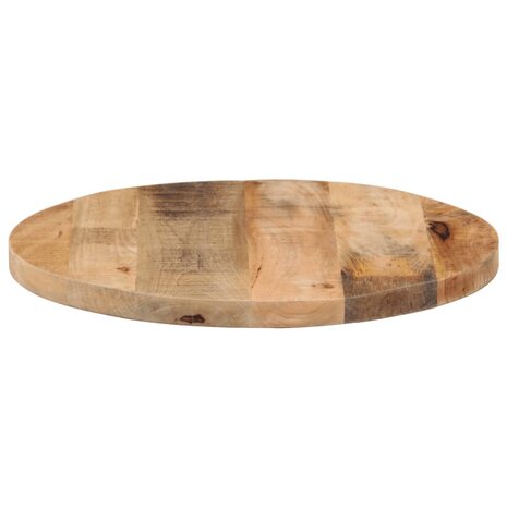 Tafelblad rond Ø 40x2,5 cm massief ruw mangohout 4