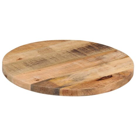 Tafelblad rond Ø 50x1,5 cm massief ruw mangohout 2