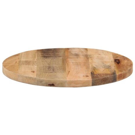 Tafelblad rond Ø 50x1,5 cm massief ruw mangohout 4