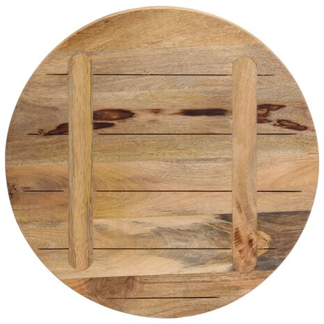 Tafelblad rond Ø 50x1,5 cm massief ruw mangohout 5