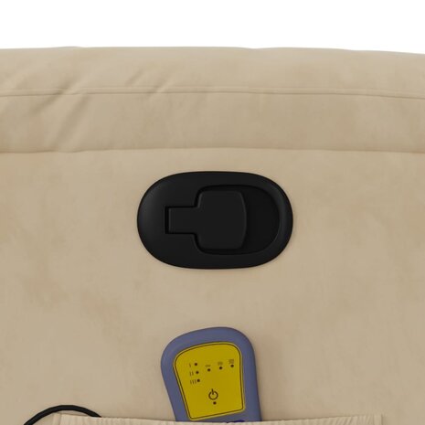 Massagestoel microvezelstof crèmekleurig 10