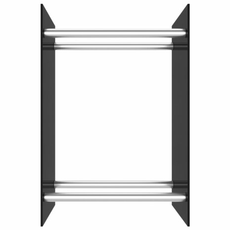 Haardhoutrek 40x35x60 cm glas zwart 3