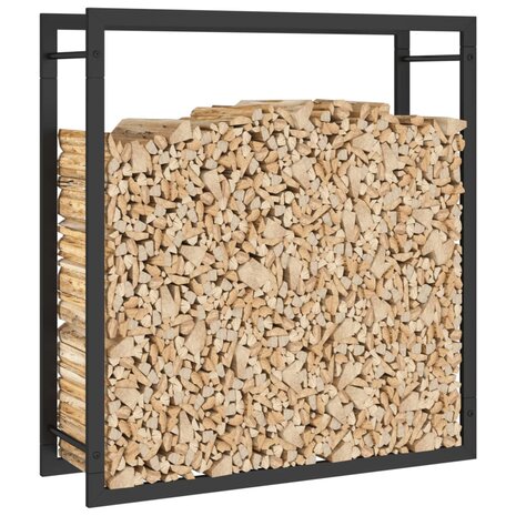 Haardhoutrek 80x28x86 cm staal matzwart 5