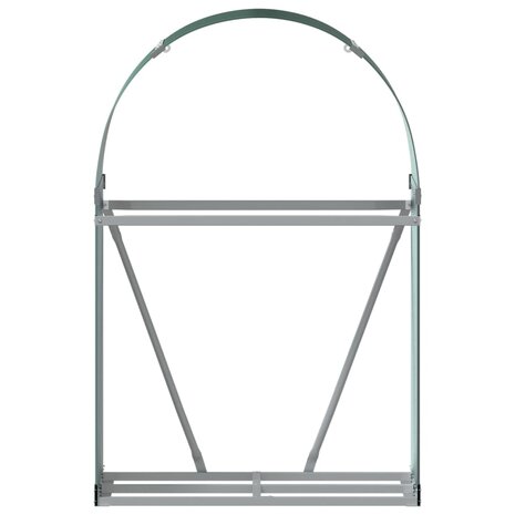 Haardhoutopslag 80x45x120 cm gegalvaniseerd staal groen 4