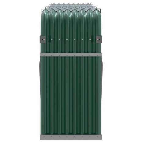 Haardhoutopslag 234x45x100 cm gegalvaniseerd staal groen 5