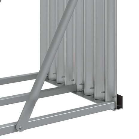 Haardhoutopslag 234x45x100 cm gegalvaniseerd staal antraciet 8