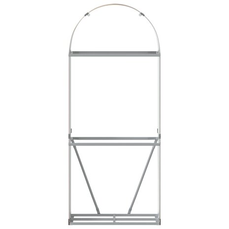Haardhoutopslag 80x45x190 cm gegalvaniseerd staal lichtbruin 4