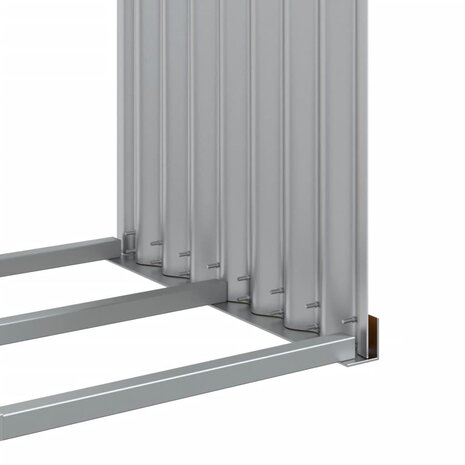 Haardhoutopslag 120x45x100 cm gegalvaniseerd staal lichtbruin 8