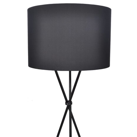 Lampenkap voor vloerlamp met standaard 139 cm zwart 2