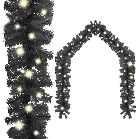Kerstslinger met LED-lampjes 5 m zwart 1