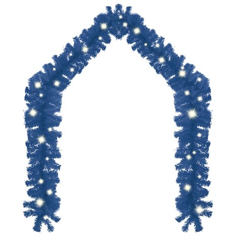 Kerstslinger met LED-lampjes 10 m blauw 2