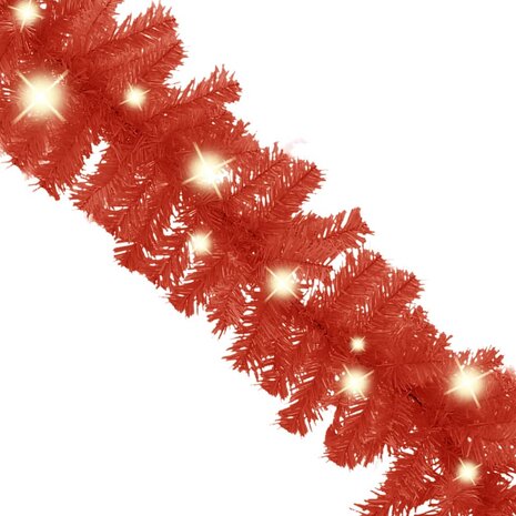 Kerstslinger met LED-lampjes 10 m rood 4