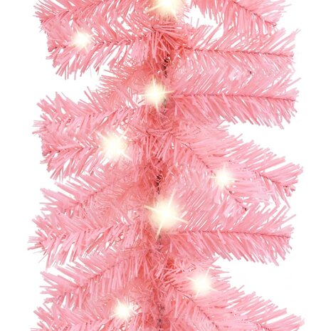 Kerstslinger met LED-lampjes 10 m roze 5