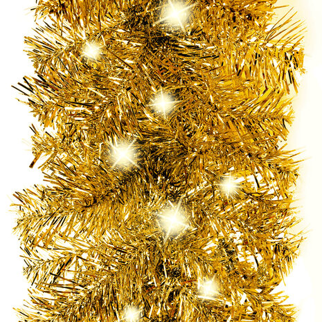 Kerstslinger met LED-lampjes 5 m goudkleurig 3