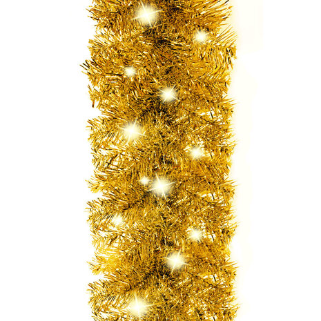 Kerstslinger met LED-lampjes 5 m goudkleurig 6