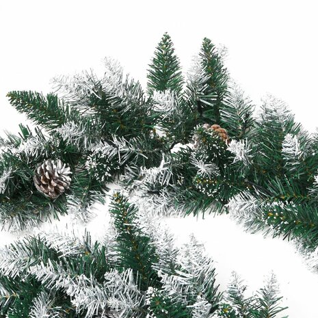 Kerstslinger met LED-lampjes 5,2 m PVC groen 6