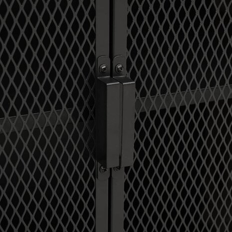 Opbergkast 72x36x82 cm metaal en MDF grijs 7