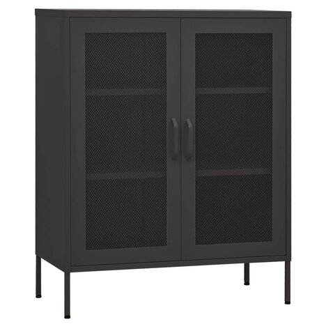 Opbergkast 80x35x101,5 cm staal antracietkleurig 2
