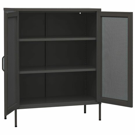 Opbergkast 80x35x101,5 cm staal antracietkleurig 4