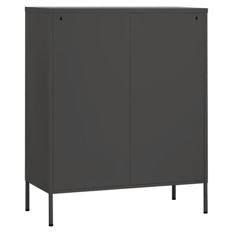 Opbergkast 80x35x101,5 cm staal antracietkleurig 6